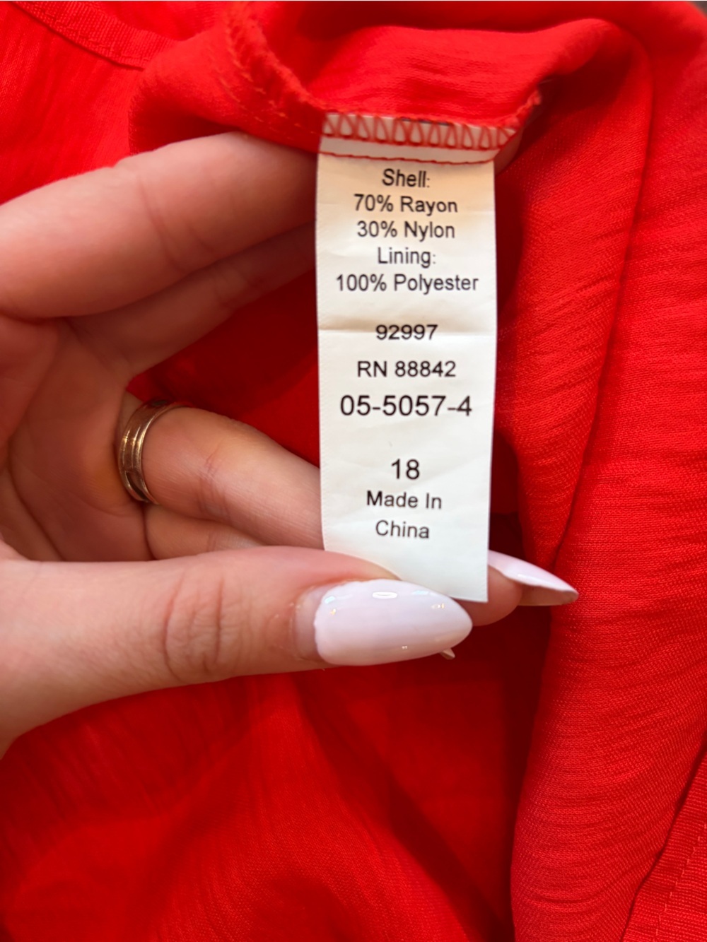 NWT Eloquii Nordstrom Red Strappy Tiered Maxi Dress Wedding Resortwear vacation - Picture 8 of 9
